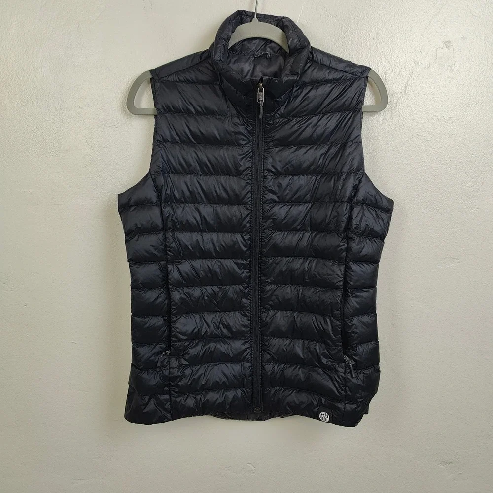 REI Co-op Mens Vest Small Black Puffer Down Insulated Quilted Hiking Outdoor